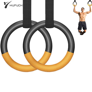 Gymnastic Rings 1000lbs Capacity 1/2M Adjustable Buckle Straps Pull Up Exercise Rings Non-Slip Rings for Home Fitness