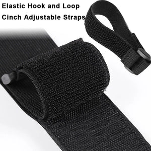 5Pcs Elastic Hook and Loop Cinch Adjustable Straps Super Stretch Cable Ties Extension Cord Storage Strap Hook Loop Fastener Tape