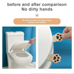 Portable Toilet Seat Lifter Cute Cat Paws Toilet Lifting Device Not Dirty Hands Opened Cover Avoid Touching Toilet Lid Handle WC