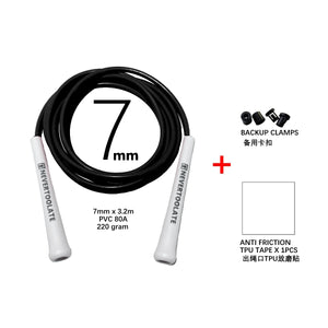 Super long 3.2 meters rope length 7mm PVC 15.5cm long handle 220 gram heavy fitness crossfit crossrope hiit skipping jump rope