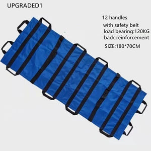 Patient Elderly Transfer Moving Sheet Belt Nursing Bedridden Positioning Lift Belt Pad Mat with 12 Handles Reinforcement Strap