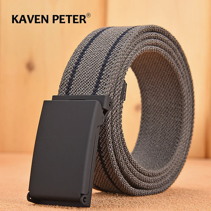 Men Canvas Tactical Outdoor Belt Unisex Stretch Elastic Waist Belts For Jeans Male Luxury Casual Straps Women Belt Ceintures