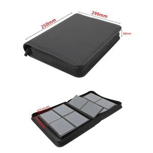 TopLoader Album Hold 112 Toploaders Hard Case 4 Pocket Trading Card Binder Side Load /MTG/YGO/TCG Folder Baseball Sports Holder