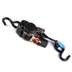 Quick Easy Auto Retract Strap Transom Tie Downs 2 Hooks Retractable Compact Cargo Strap Tiedowns Motorcycle Trailer Aids