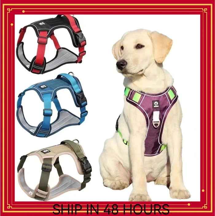 Reflective Pet Dogs Harness Vest Collar Adjust Safety Lead Strap for Small Medium Large Dog French Bulldog Walk Chest Harnesses