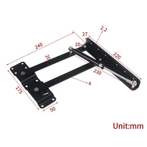 2pcs Lift Up Top Folding Hydraulic Tea Table Hinge Furniture Lift Up Rack For Computer Table Table Lifter Hardware Rack Shelf