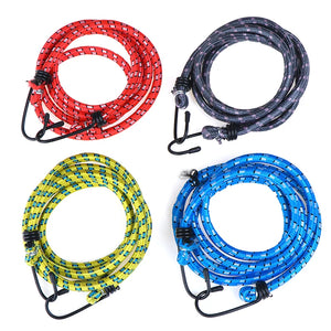 1.5M 1 Stretch Car Luggage Roof Rack Strap Hooks Elastic Bungee Cords Hooks Lightweight Bikes Rope Tie Luggage Binding Rope