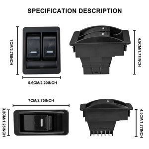 Universal 12V 12A Auto Car Power Window Switch Lift Regulator Kit with Wiring Harness For 2 Doors Car Truck SUV Parts
