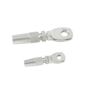 Marine Grade 316 Stainless Steel Swageless Eye Terminal for Wire Rope Cable DIY Fitting Rigging Hardware Balustrade Kit