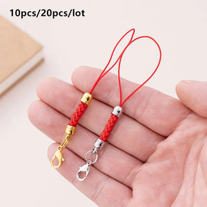 10/20pcs Keychain Rope With Jump Ring Lanyard Lariat Strap Cord For DIY Keyring Pendant Crafts Jewelry Making Supplies Wholesale