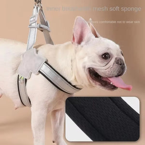 1PC pet traction chest strap, suitable for dog travel, comfortable without neck tightening, vest style adjustable chest strap