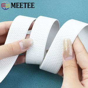 1/2M Meetee 25-100mm Elastic Band Elasticity Waistband Belt Webbing Stretch Strap Garment Skirt Rubber Tape Sewing Accessories