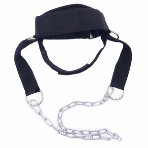 Head Neck Lifting Strap with Chain Adjustable  Harness  Trainer for Home Gym Weightlifting Bodybuilding Barbell Workout