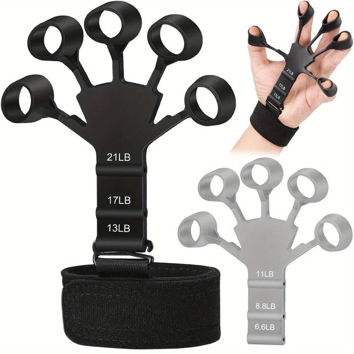 Exercise Finger 5 Finger Silicone Wrist Puller Stretching Tool Finger Trainer  Aids Hand Training Strength Exercise