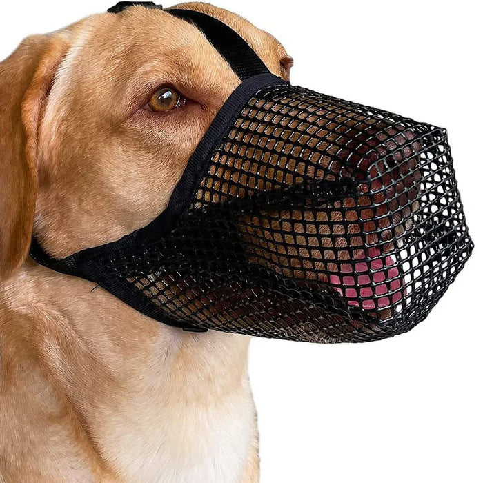 Dog Muzzle Soft Mesh Covered Muzzles for Small Medium Large Dogs Mask with Adjustable Straps Anti Biting Prevent Chewing Licking