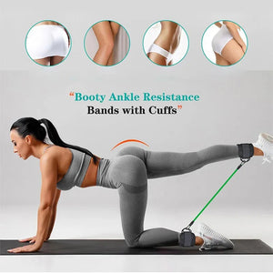 Resistance Band Set Workout Exercise Equipments Ankle Straps Fitness Yoga Elastic Fitness Bands For Home Gym Man And Woman Sport