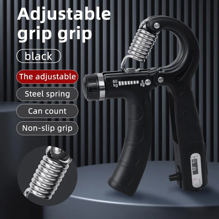 1PC Adjustable Grip Strength Trainer(5-60KG) Smart Counting Hand Grip Strengthener Forearm Workout Finger Exercise,Stress Relief