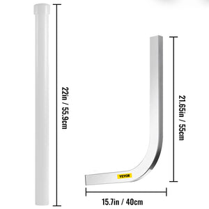 VEVOR Boat Trailer Guide-ons 22" / 40" / 48" / 60" Steel Trailer Post w/2PCS PVC Tube Covers & Boat Accessories w/Mounting Parts