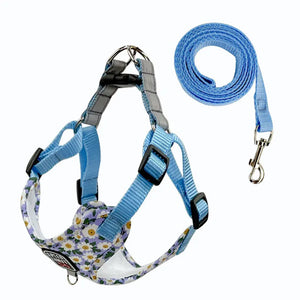 Pet dog harness nylon pull-free reflective dog chest strap breathable adjustable pet collar for small dogs and cats