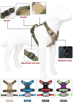 Reflective Pet Dogs Harness Vest Collar Adjust Safety Lead Strap for Small Medium Large Dog French Bulldog Walk Chest Harnesses