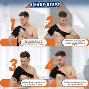 Adjustable Breathable Shoulder Stability Support Brace with Pressure Pad Strap Sport Gym Stretch Bandage for Men Women