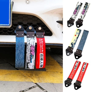 JDM Style Tow Strap Universal Car Racing Tow Ropes Auto Trailer Ropes Auto Trailer Ropes Bumper Trailer Towing Strap