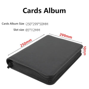 TopLoader Album Hold 112 Toploaders Hard Case 4 Pocket Trading Card Binder Side Load /MTG/YGO/TCG Folder Baseball Sports Holder
