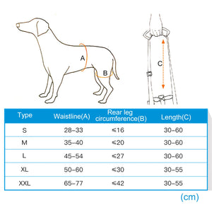 Dog Support Harness Auxiliary Belt Pet Sling Leash Lifting Brace Pad for Hind Legs Disabled Walking Assistance Arthritis Joint