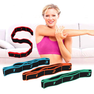 Yoga Pull Strap Belt Polyester Latex Elastic Latin Dance Stretching Band Loop Yoga Pilates GYM Fitness Exercise Resistance Bands