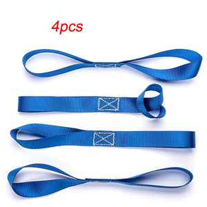 4Pcs Motorcycle Tie Down Luggage Bandage Soft Straps Towing Ropes For Car Motorbike Hauling Belt Loops Band Tensioning Belts