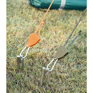 Tent Wind Rope Tensioner Adjustable Pulley with Carabiner Camping Hiking Outdoor Nylon Rope Rope Buckle Hook Lift Pulley