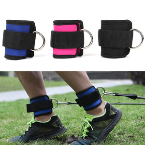 Body Building Resistance Band D-ring Ankle Strap Buckle Gym Newest Multi Thigh Leg Ankle Cuffs Power Weight Lifting Fitness Rope