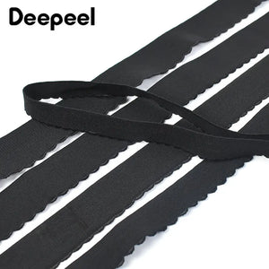 10Meters Black White Nylon Elastic Bands 10-50mm Wide Rubber Band Stretch Strap Lingerie Pants Belt Waist DIY Sewing Accessories