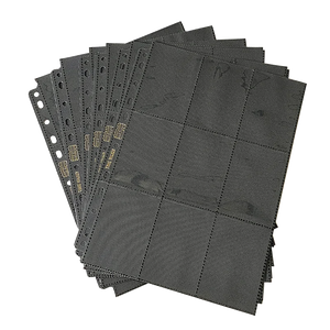 11 Holes Double-Sided Top Loading Black 9 Pockets Pages Protector For Japanese Yu-Gi-Oh Cards Game Cards Album Binder(30pack)