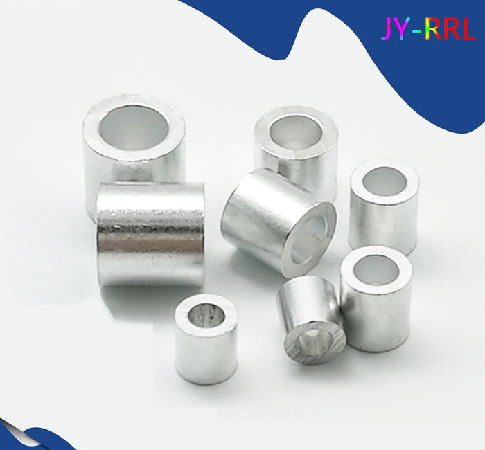 M1 to M12 Steel Wire Cable Rope Fixing Clip Single Hole Sleeves Aluminum Ferrule Crimping Loop Fittings Round Clamps