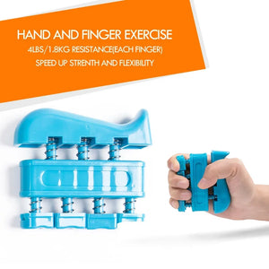 Adjustable Count Hand Grip Set Finger Forearm Strength Muscle Recovery  Gripper Exerciser Trainer Ball Decompression Gym Fitness