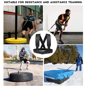 Fitness Sled Harness Tire Pulling Harness Resistance Band Training Fitness Training Vest Strap for Men Women Gym Workout