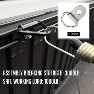 10Pcs D Rings Tie Down Anchors Ring Pull Hook Stainless Steel Lashing Ring Load Fit for Car Boat Cargo trailer Vehicles RV Van