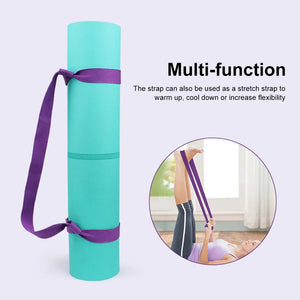 Yoga Mat Strap Belt Adjustable Sports Sling Shoulder Carry Strap Belt Exercise Stretch Elastic Yoga Belt Yoga Mat Binding Belt