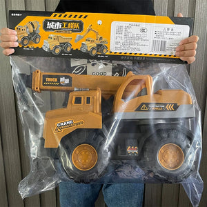 Large Children's Car 4 Wheels Excavator Trucks Shovel Loader Tipper Mixer Lifting Crane Truck Model Transport Cart Kids Gifts