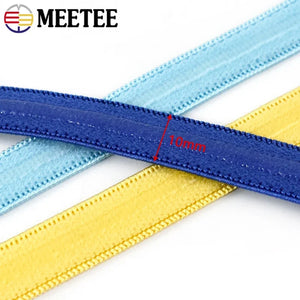 5/10/20M 10mm Polyester Elastic Band Underwear Bra Anti-skid Silicone Rubber Bands Stretch Strap Tape DIY Sewing Accessories