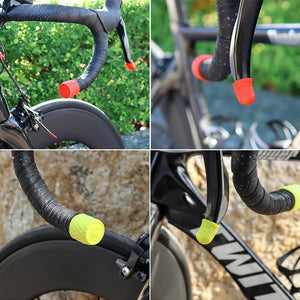MUQZI 1 Pair Bike Strap Ring Handlebar Tape Fixing Sleeve Silicone Waterproof Wear Resistant Handlebar End Fixed Accessories