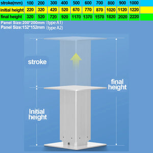 Electric Lifting Column 2500N DC24v Motor Tatami Underfloor RV Car Table Leg Adjustable Height Desk Linear Actuator