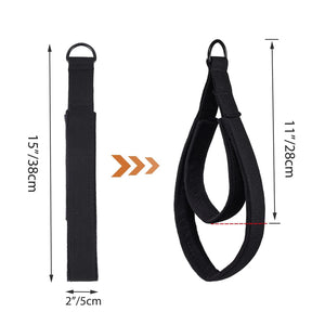 2Pcs Pilates Double Loop Straps D Rings Straps Yoga Exercise Equipment Home Gym Stretch Exercise Band Waist Back Leg Yoga Straps