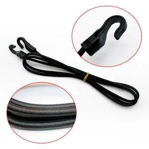 0.4m/1m/1.5m/2m Heavy Duty Elastic Bungee Shock Cord Strap Stretch Plastic Hook Car Luggage Tent Kayak Boat Canoe Bikes Rope Tie