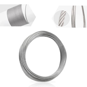 5/10m stainless steel wire rope 7*7 structure soft fishing cable lifting rope lifting rope pull rope drying rack wire rope