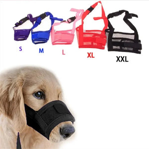 1pc Anti Barking Dog Muzzle for Small Large Dogs Mesh Breathable Pet Adjustable Mouth Muzzles Dogs Nylon Straps Dog Accessories