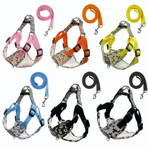 Pet dog harness nylon pull-free reflective dog chest strap breathable adjustable pet collar for small dogs and cats