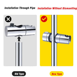 Adjustable Lift Rod Rail Slide Bracket 18-25mm Shower Head Holder 360° Rotation 22mm Clamp Sprinkler Heads Mounting Brackets