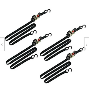 Quick Easy Auto Retract Strap Transom Tie Downs 2 Hooks Retractable Compact Cargo Strap Tiedowns Motorcycle Trailer Aids